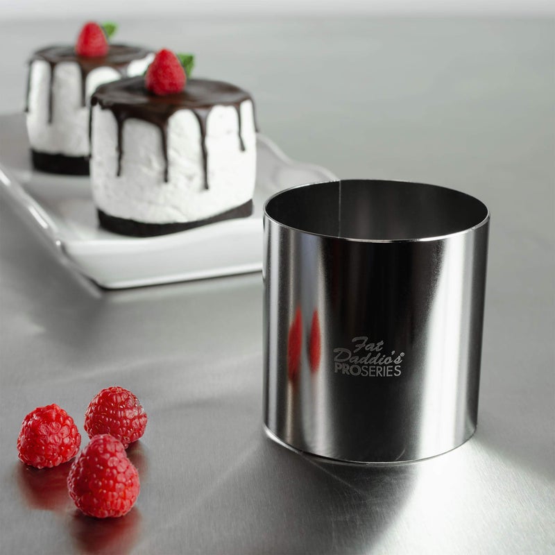 Fat Daddio's Stainless Steel Round Cake & Pastry Ring, 3 x 3 Inch - Image 2